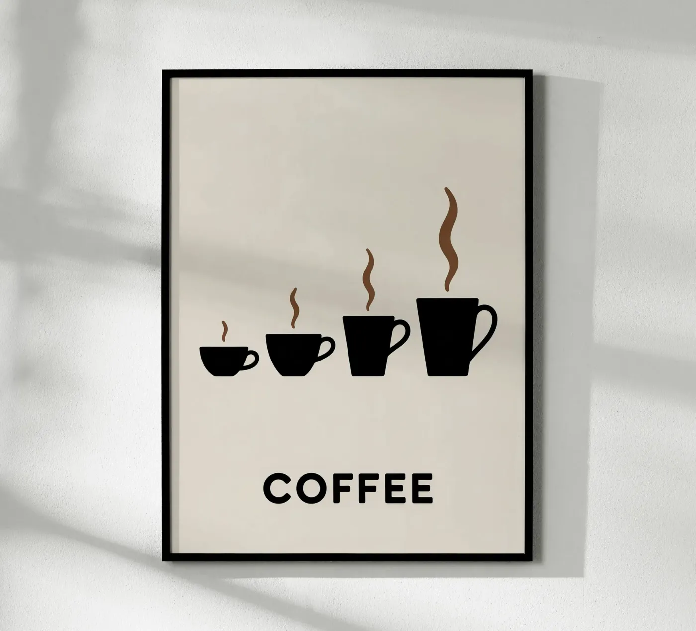 coffee cups evolution poster by LIFESTYLE OBJECTS