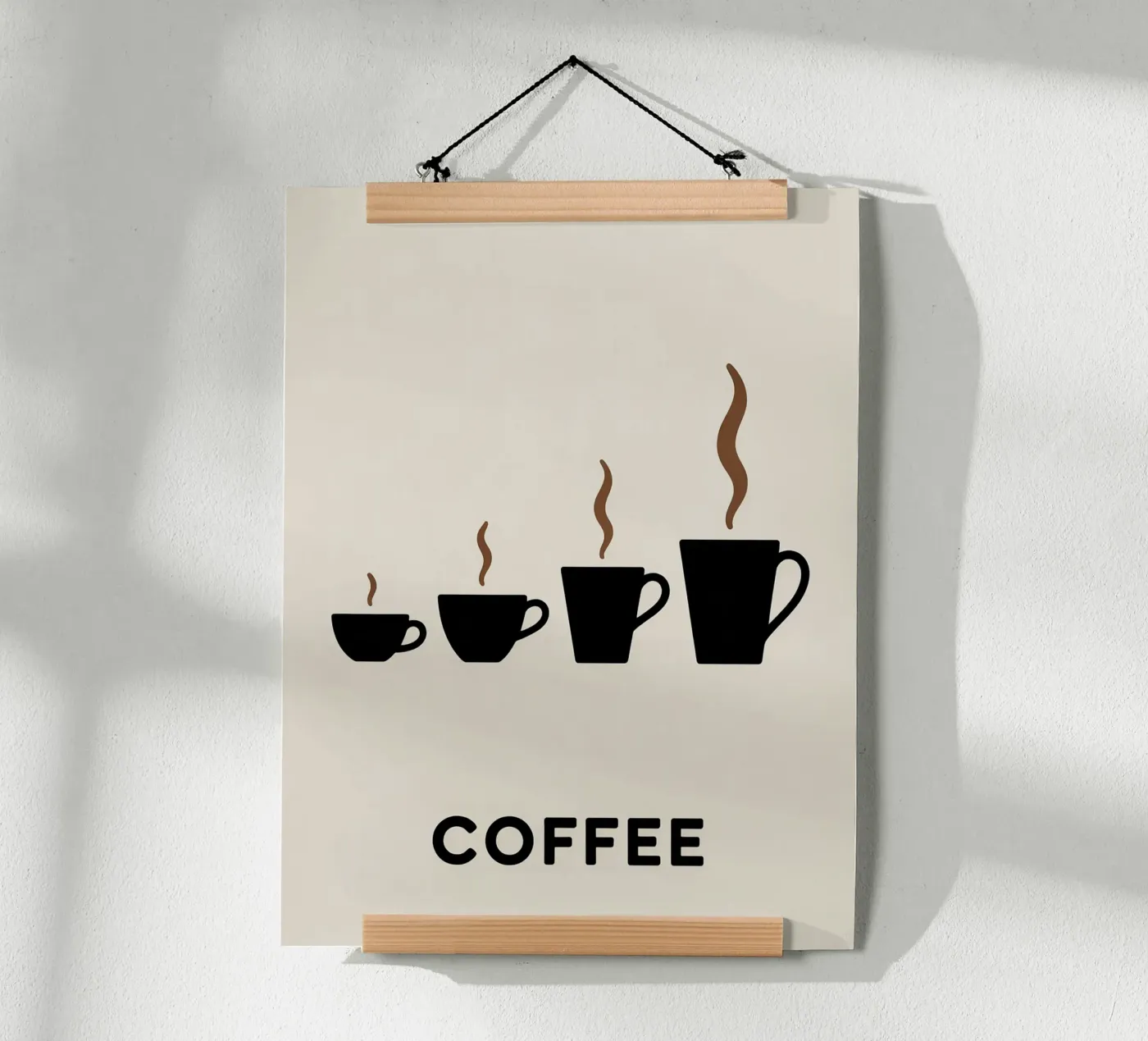 coffee cups evolution poster by LIFESTYLE OBJECTS