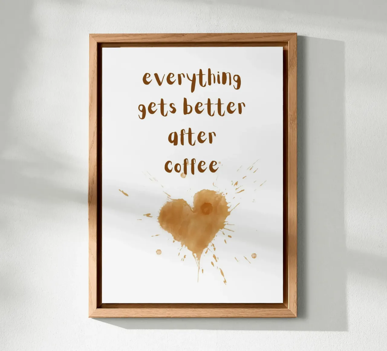 Everything gets better after coffee alluminio dibond da PinkCandyWalls
