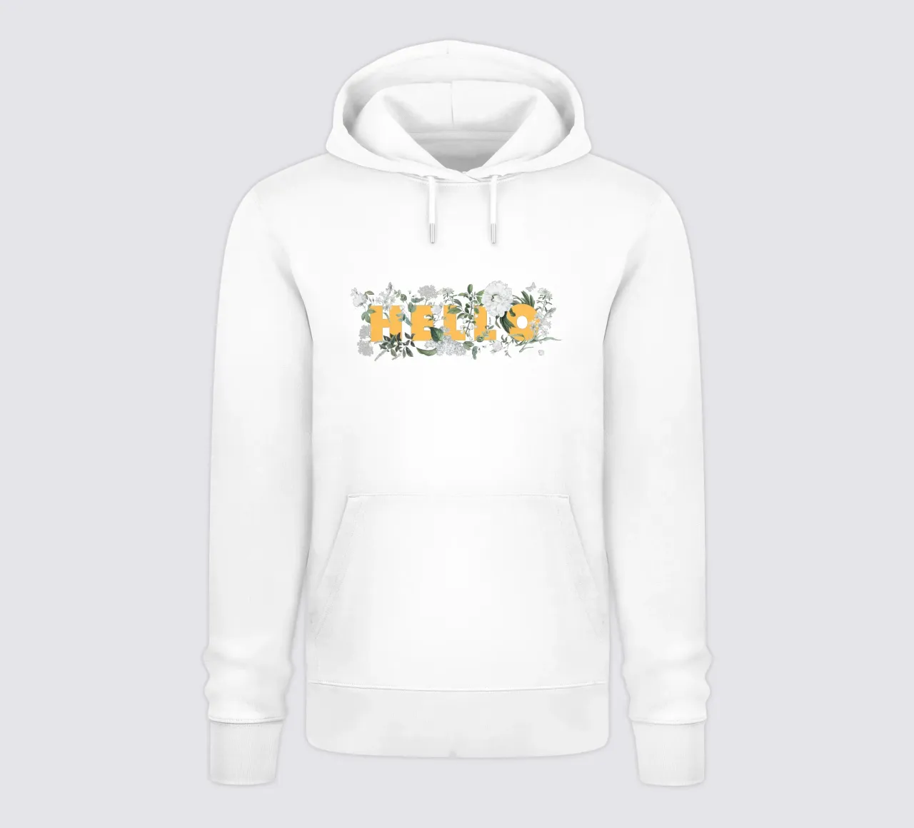 Ciao Fiori e Insetti Giallo Bianco felpa con cappuccio da Studio Frances M