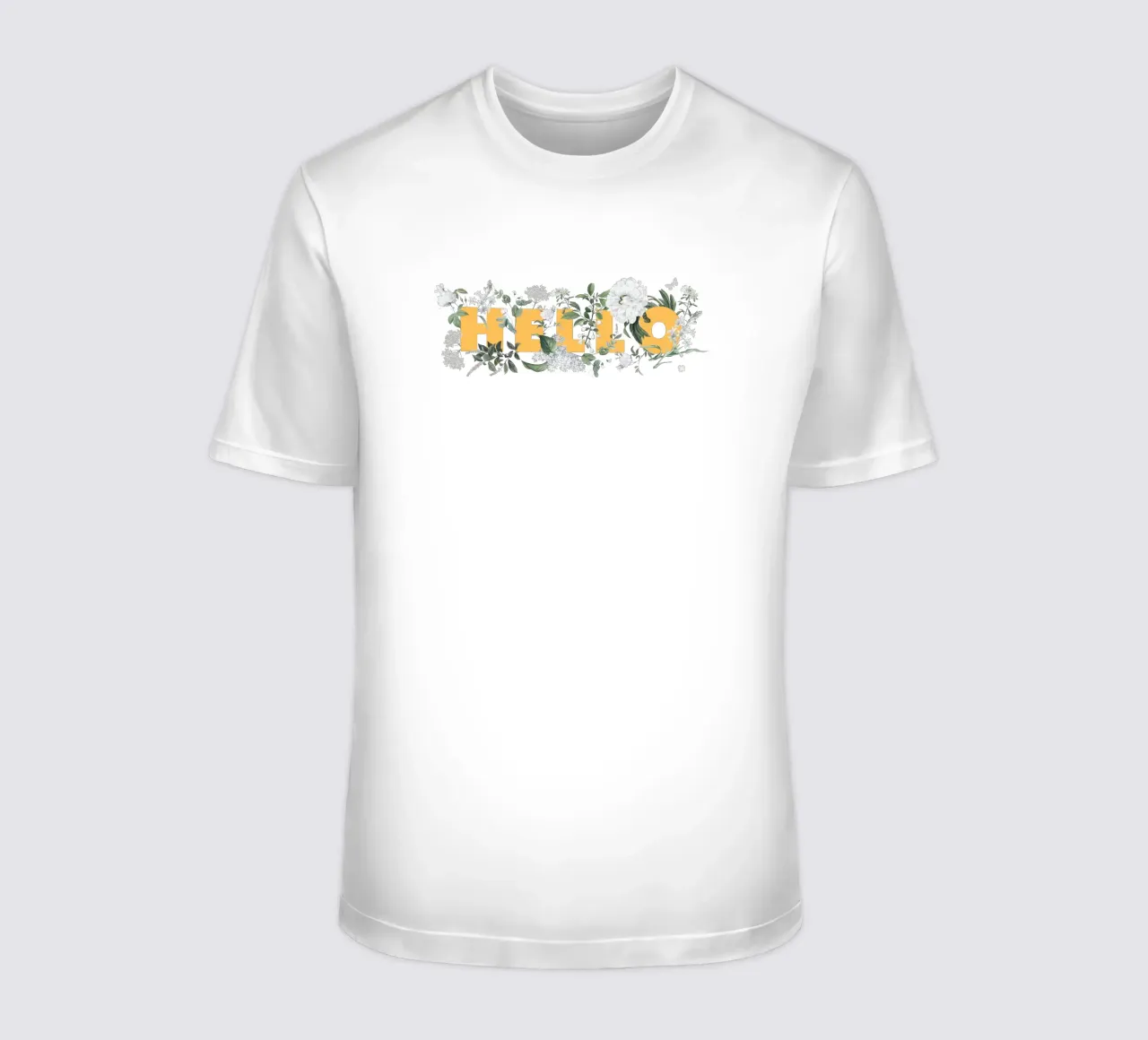 Ciao Fiori e Insetti Giallo Bianco t-shirt da Studio Frances M
