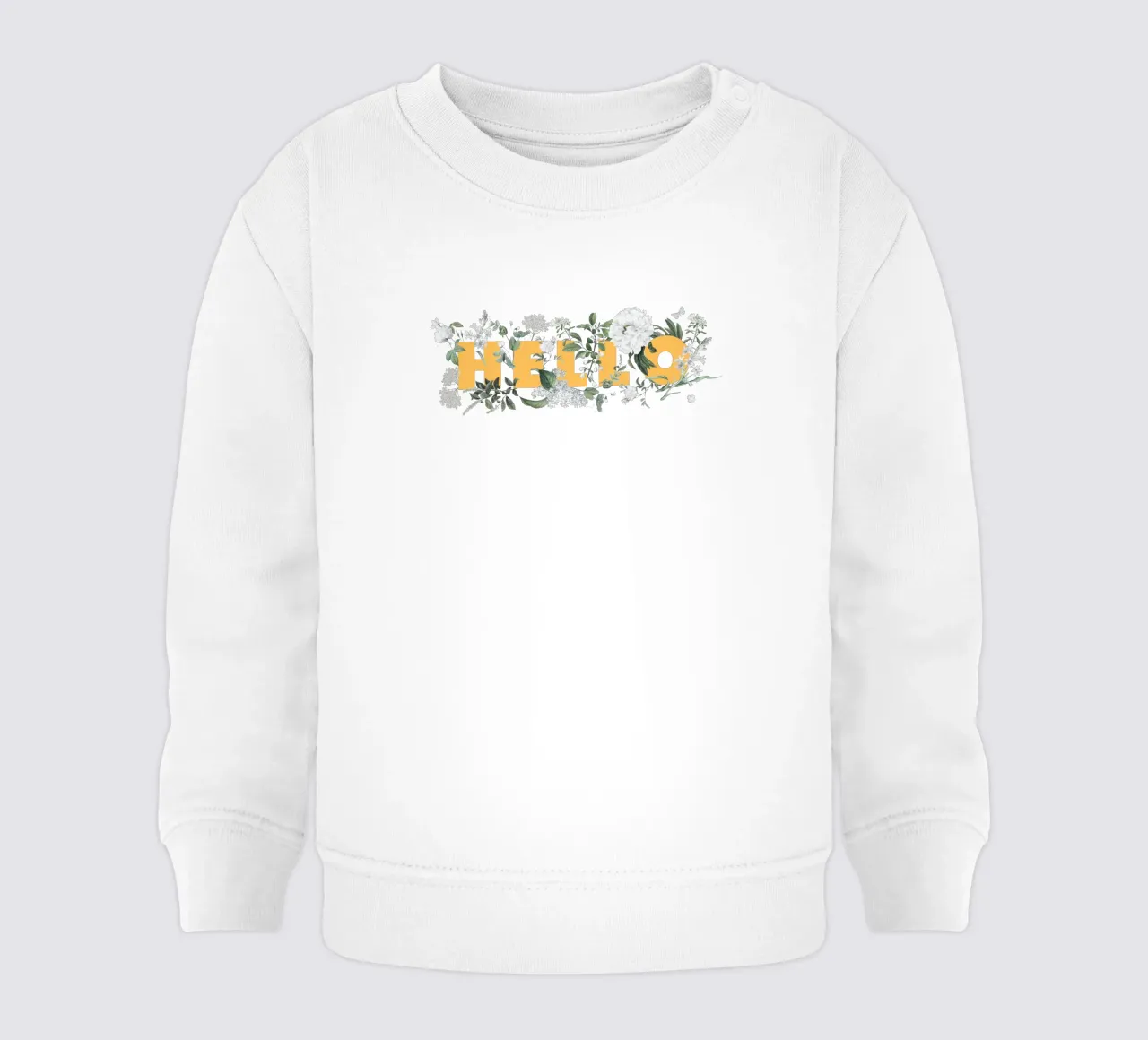 Ciao Fiori e Insetti Giallo Bianco felpa neonato da Studio Frances M