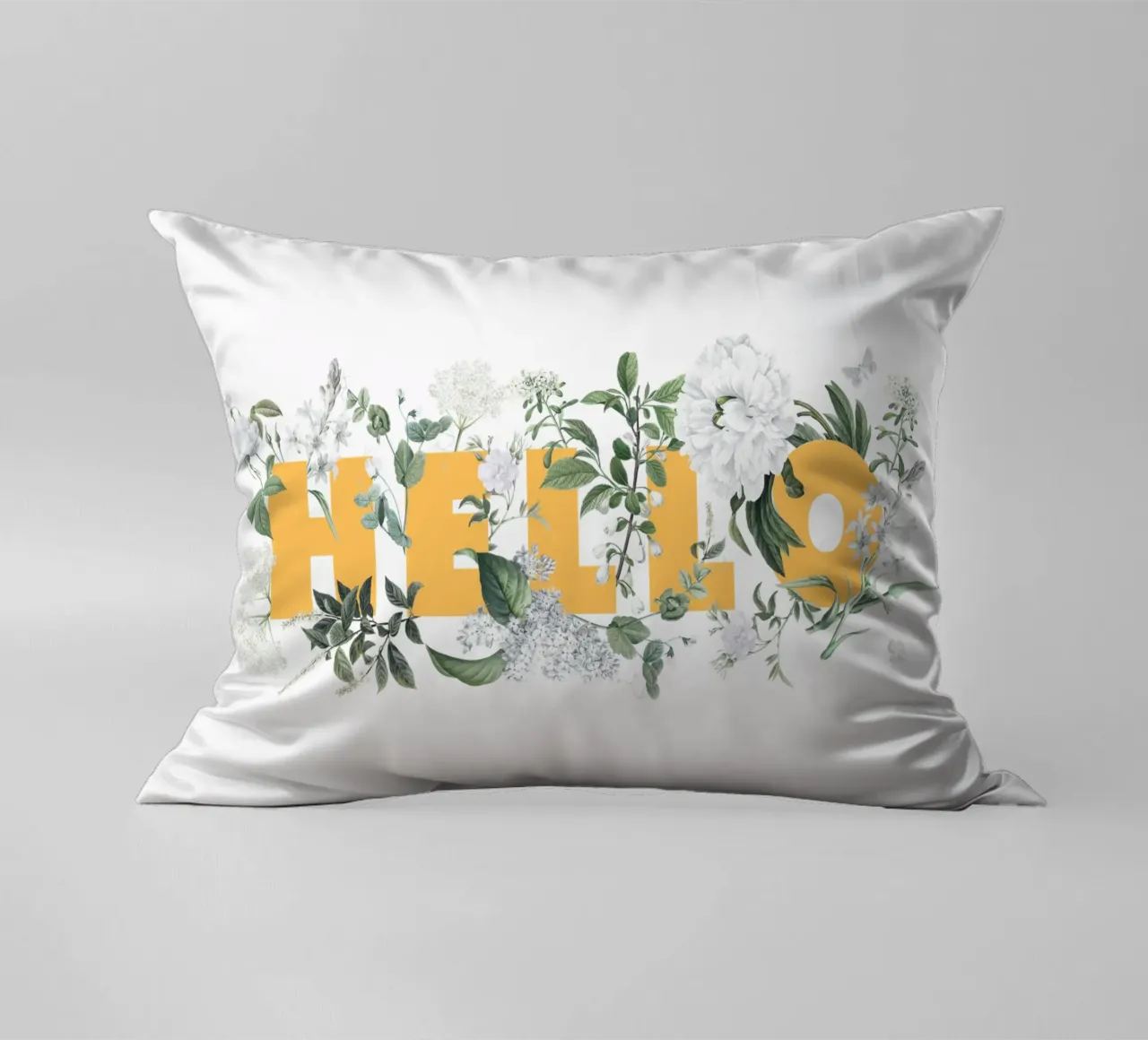 Ciao Fiori e Insetti Giallo Bianco cuscino da Studio Frances M