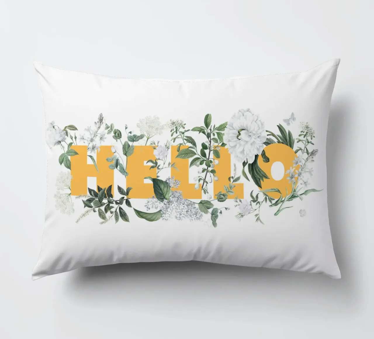 Ciao Fiori e Insetti Giallo Bianco cuscino da Studio Frances M