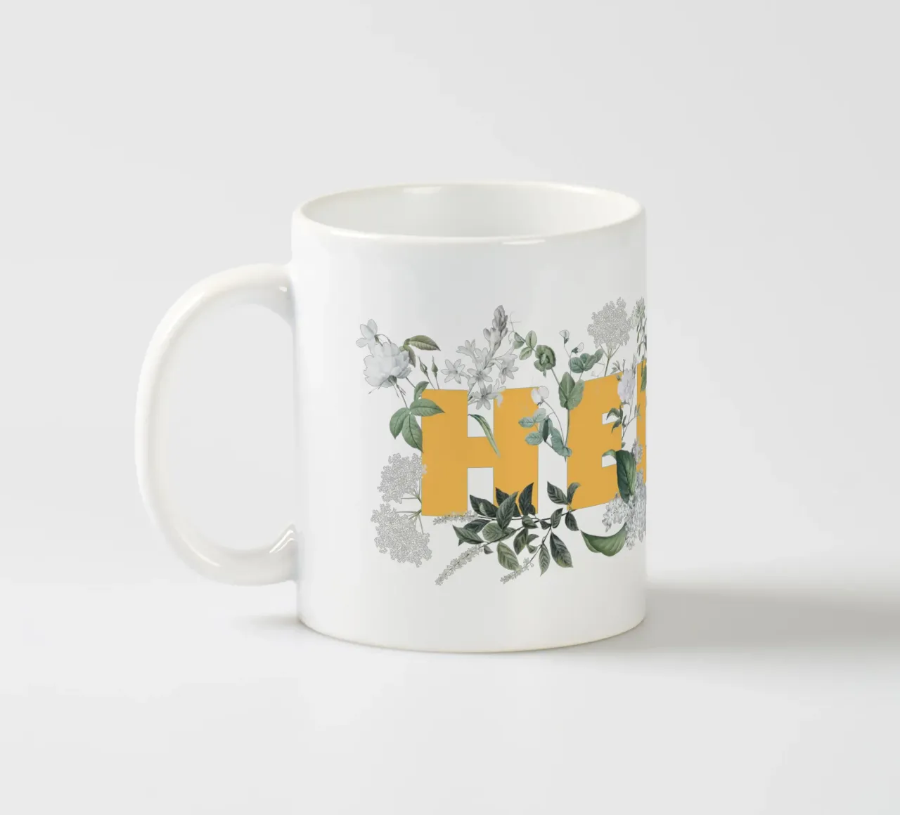 Ciao Fiori e Insetti Giallo Bianco tazza in ceramica da Studio Frances M