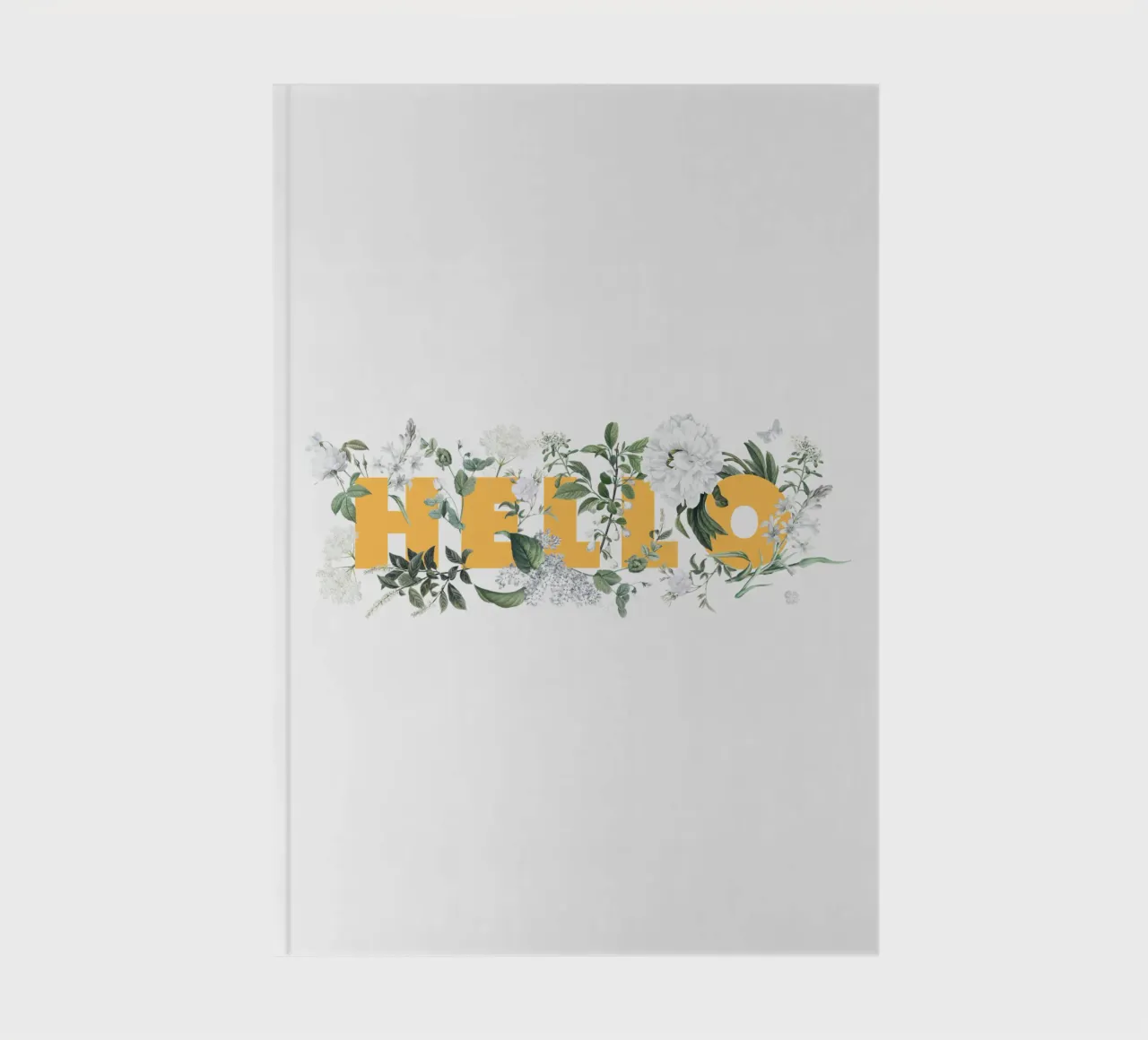 Hello Fleurs & Insectes Jaune Blanc carnet de notes de Studio Frances M