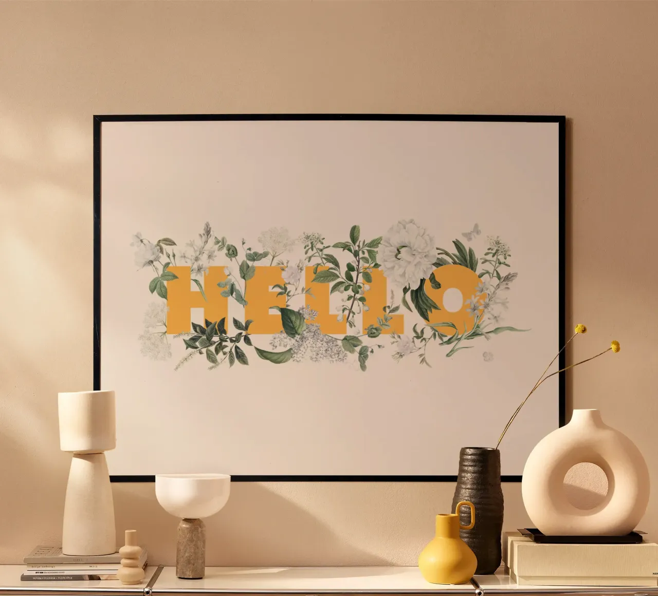Ciao Fiori e Insetti Giallo Bianco carta hahnemühle da Studio Frances M