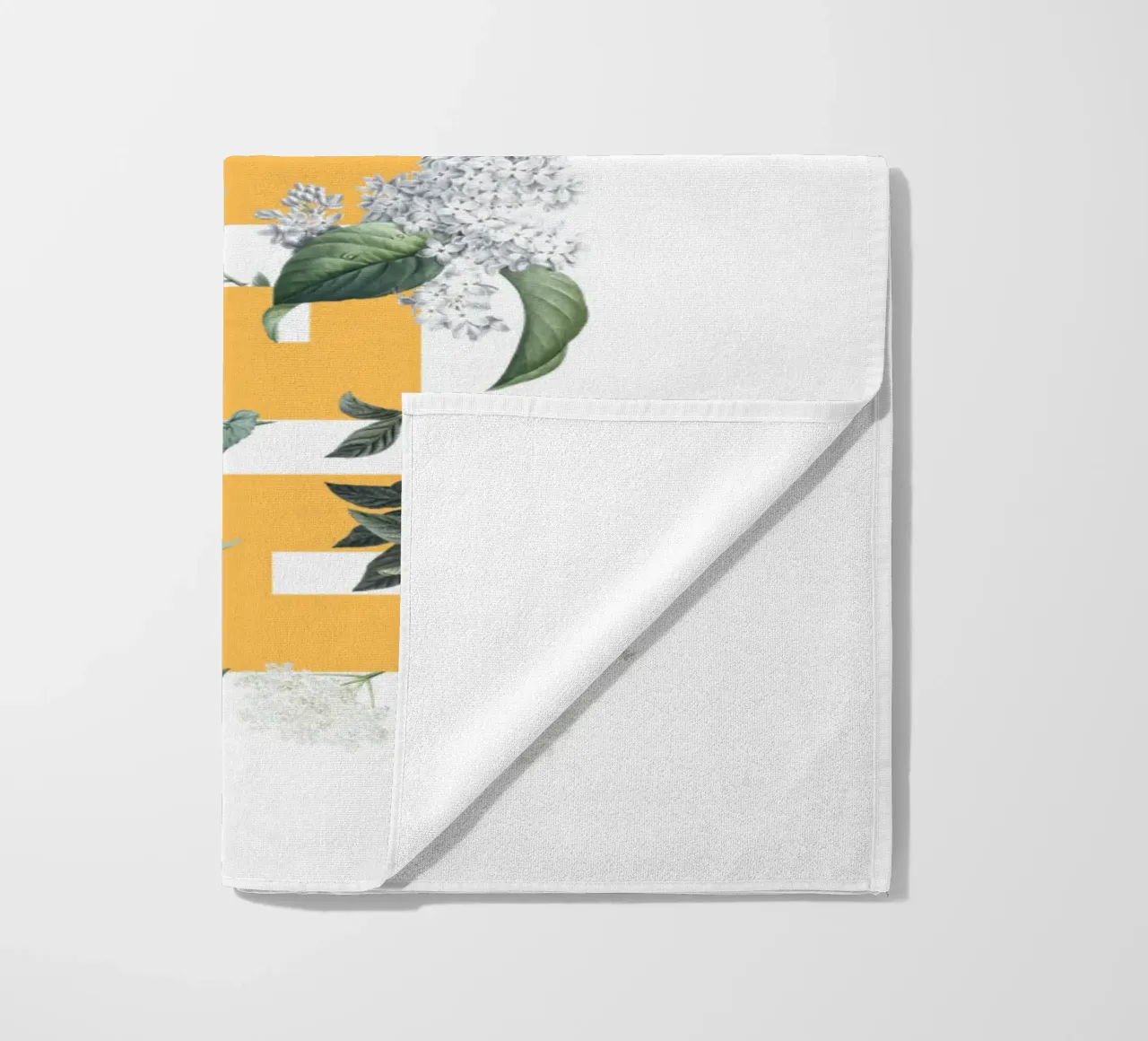 Ciao Fiori e Insetti Giallo Bianco telo mare da Studio Frances M