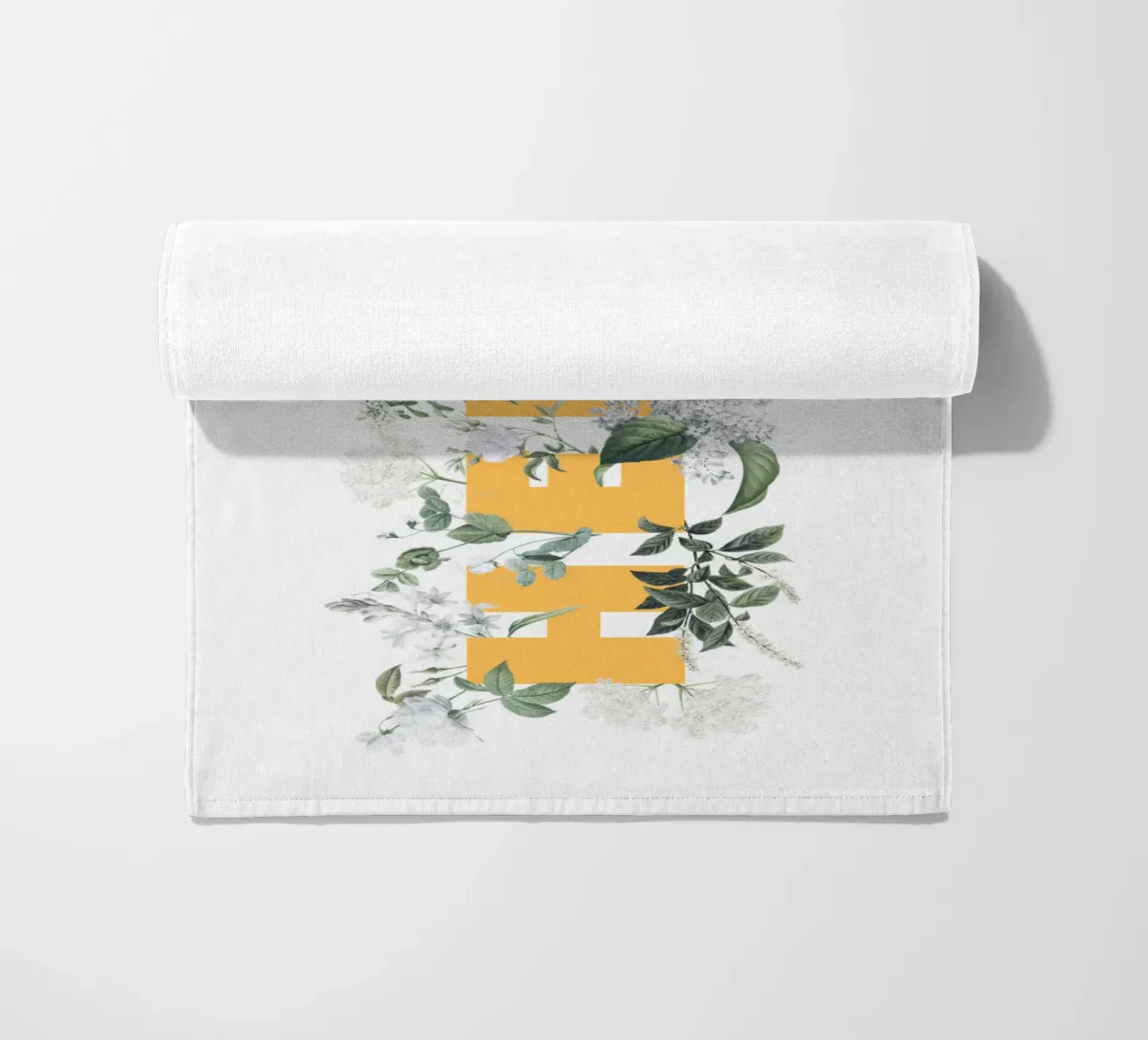 Ciao Fiori e Insetti Giallo Bianco telo mare da Studio Frances M