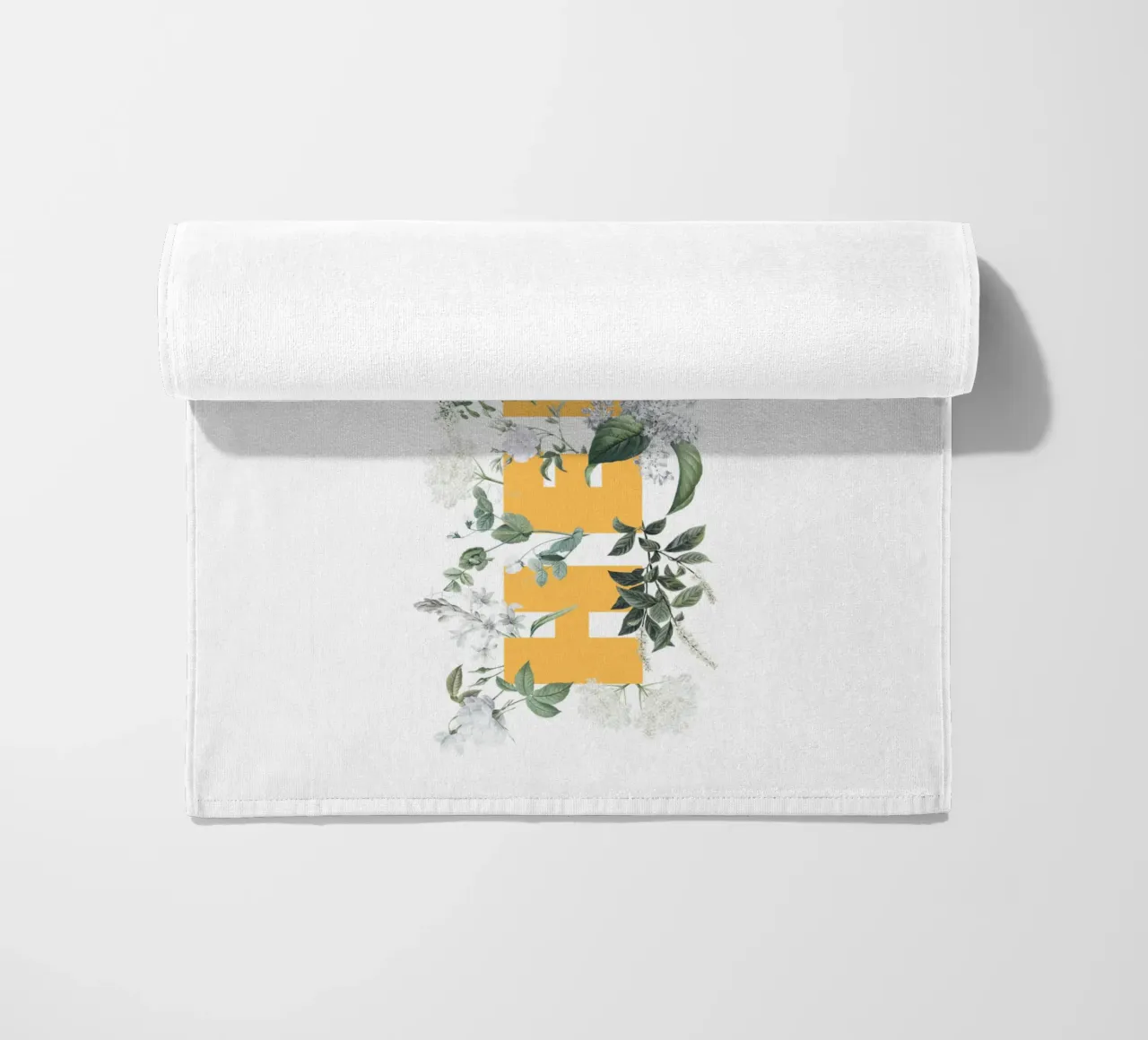Ciao Fiori e Insetti Giallo Bianco telo mare da Studio Frances M
