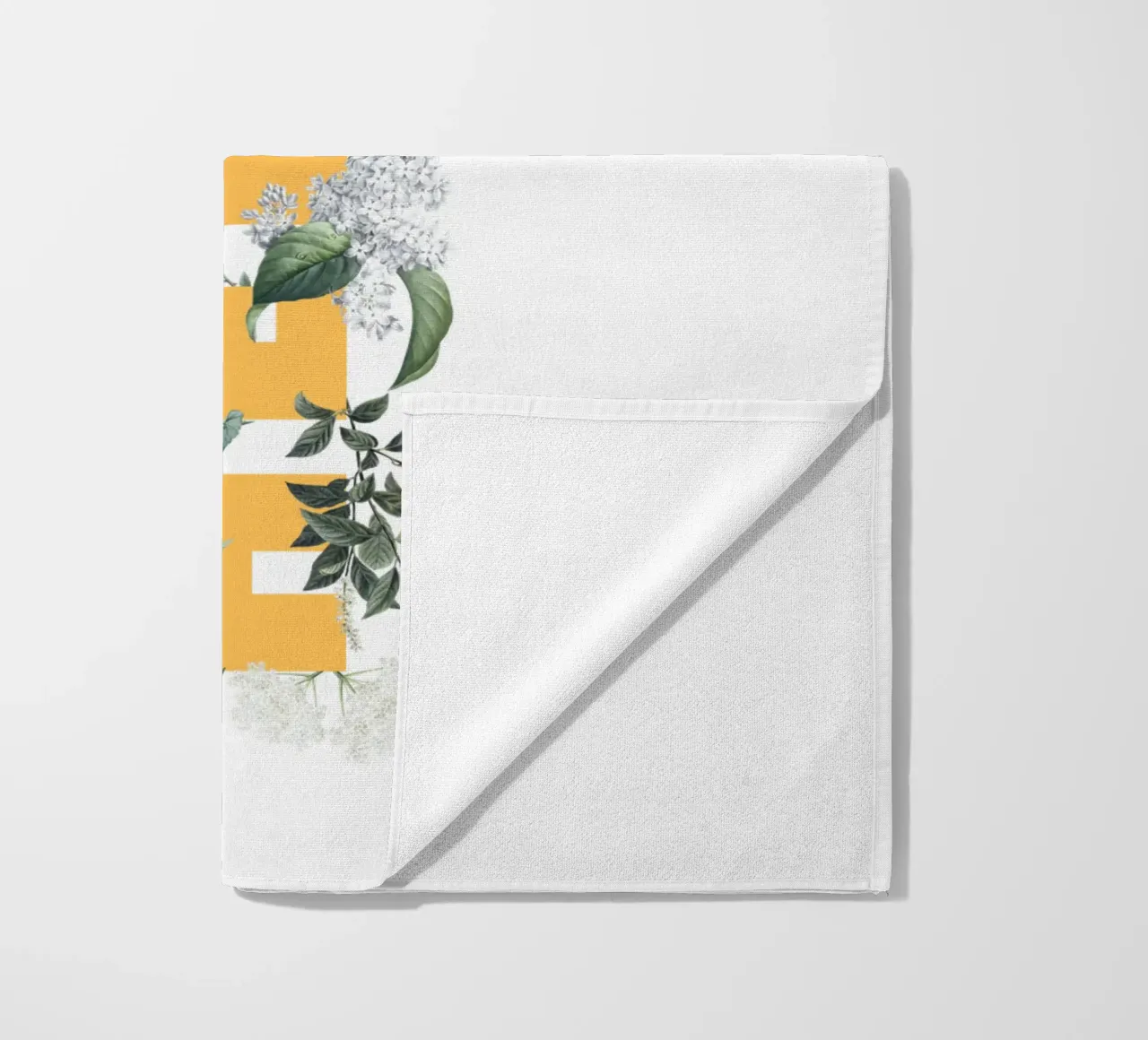 Ciao Fiori e Insetti Giallo Bianco telo mare da Studio Frances M