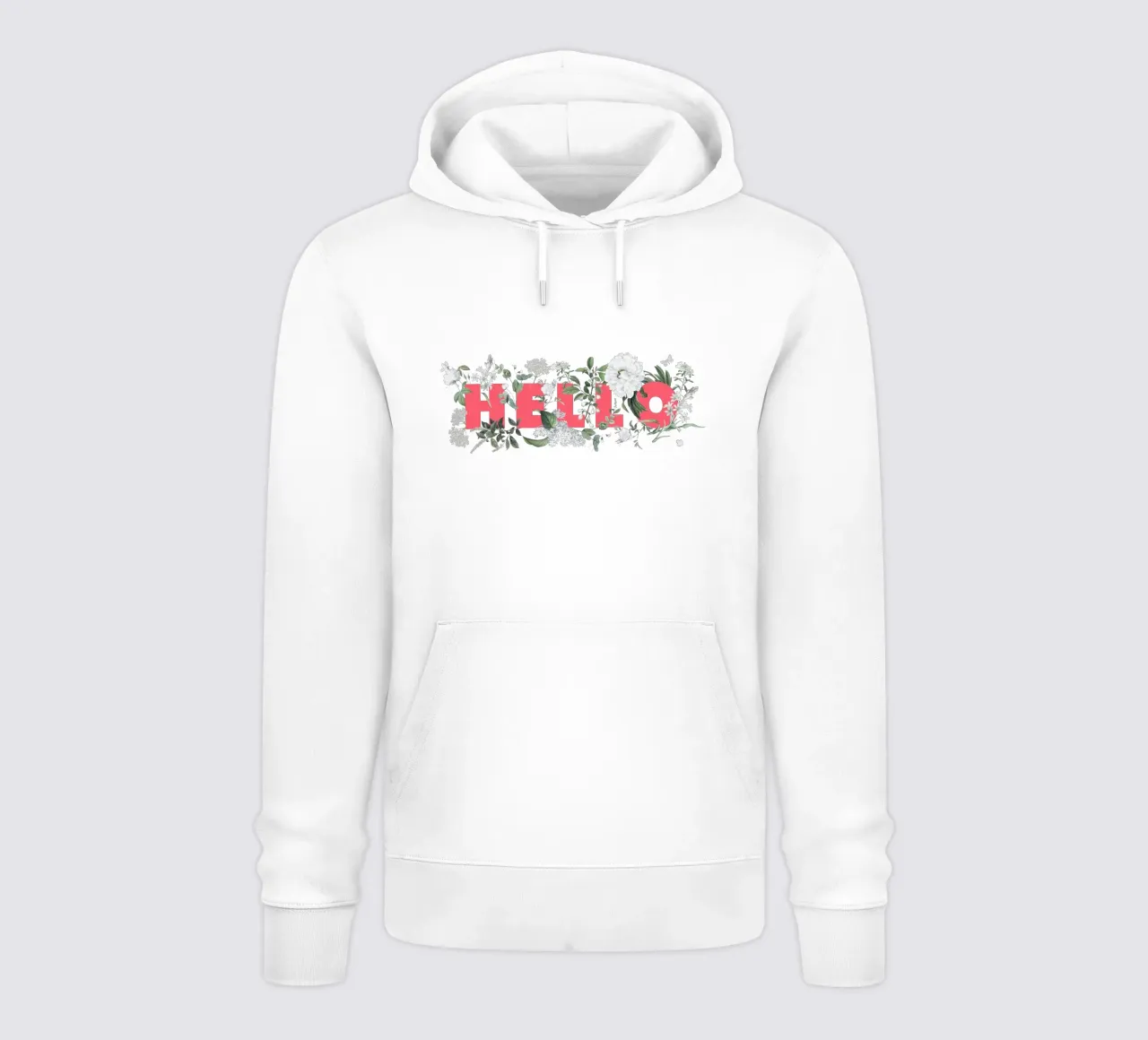 Ciao Fiori e Insetti Rosso Bianco felpa con cappuccio da Studio Frances M