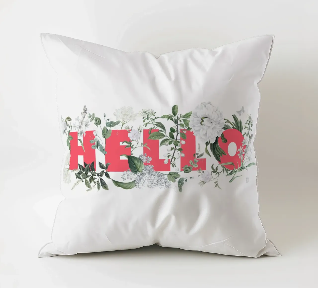 Ciao Fiori e Insetti Rosso Bianco cuscino da Studio Frances M