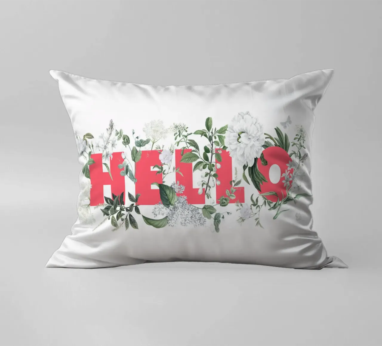 Ciao Fiori e Insetti Rosso Bianco cuscino da Studio Frances M