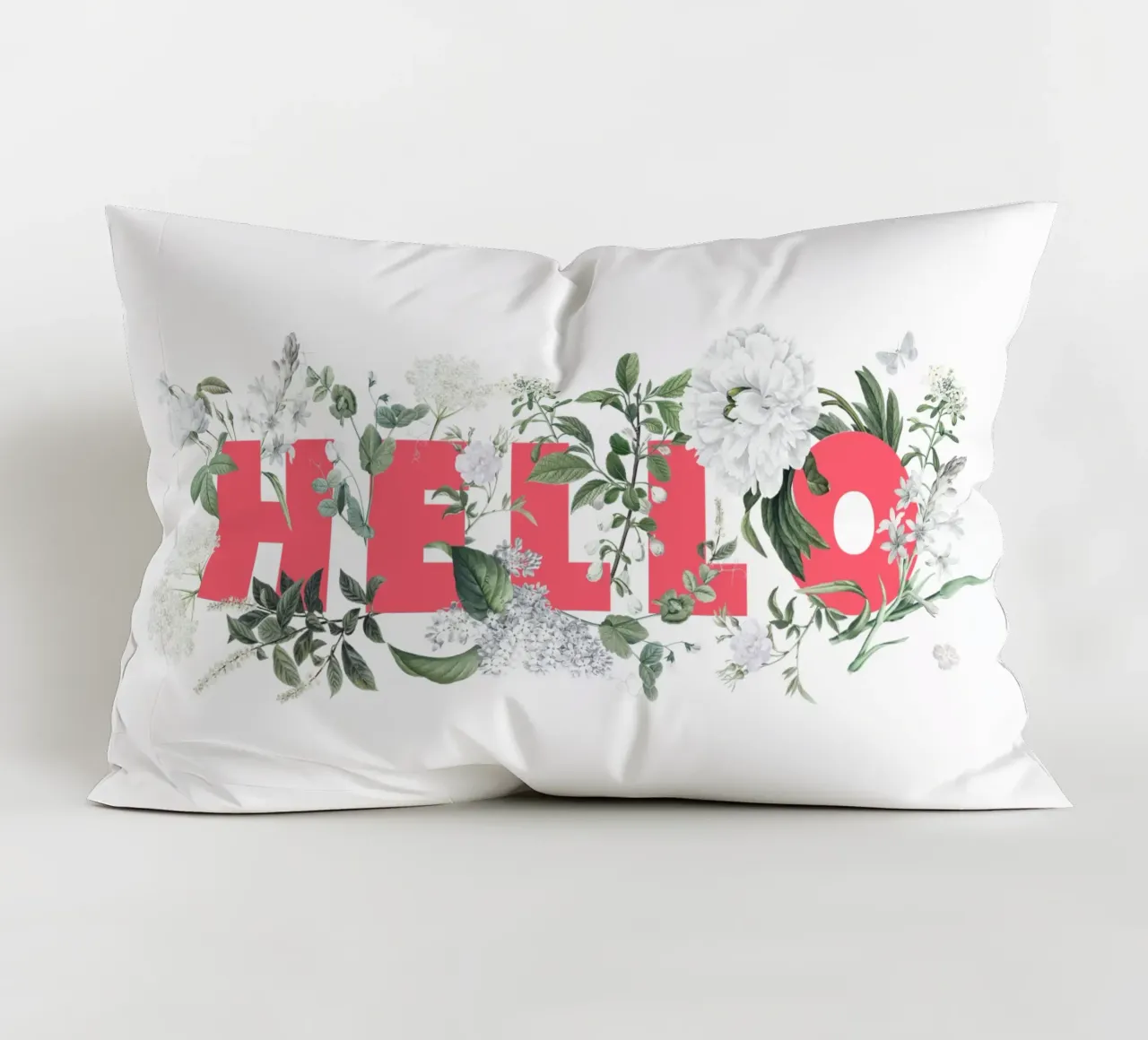 Ciao Fiori e Insetti Rosso Bianco cuscino da Studio Frances M