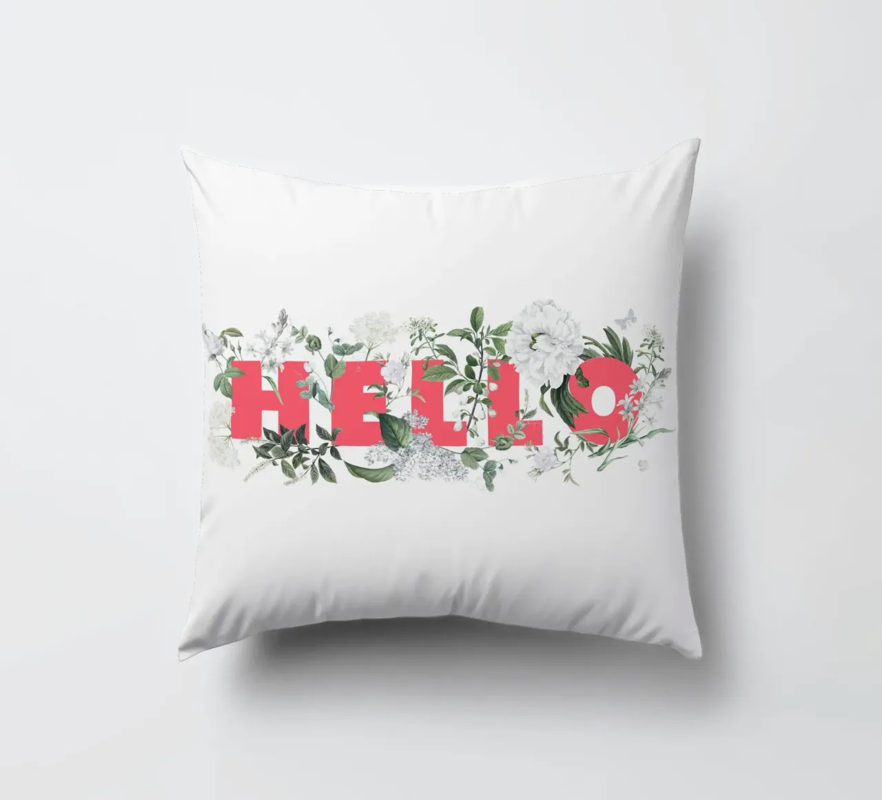 Ciao Fiori e Insetti Rosso Bianco cuscino da Studio Frances M
