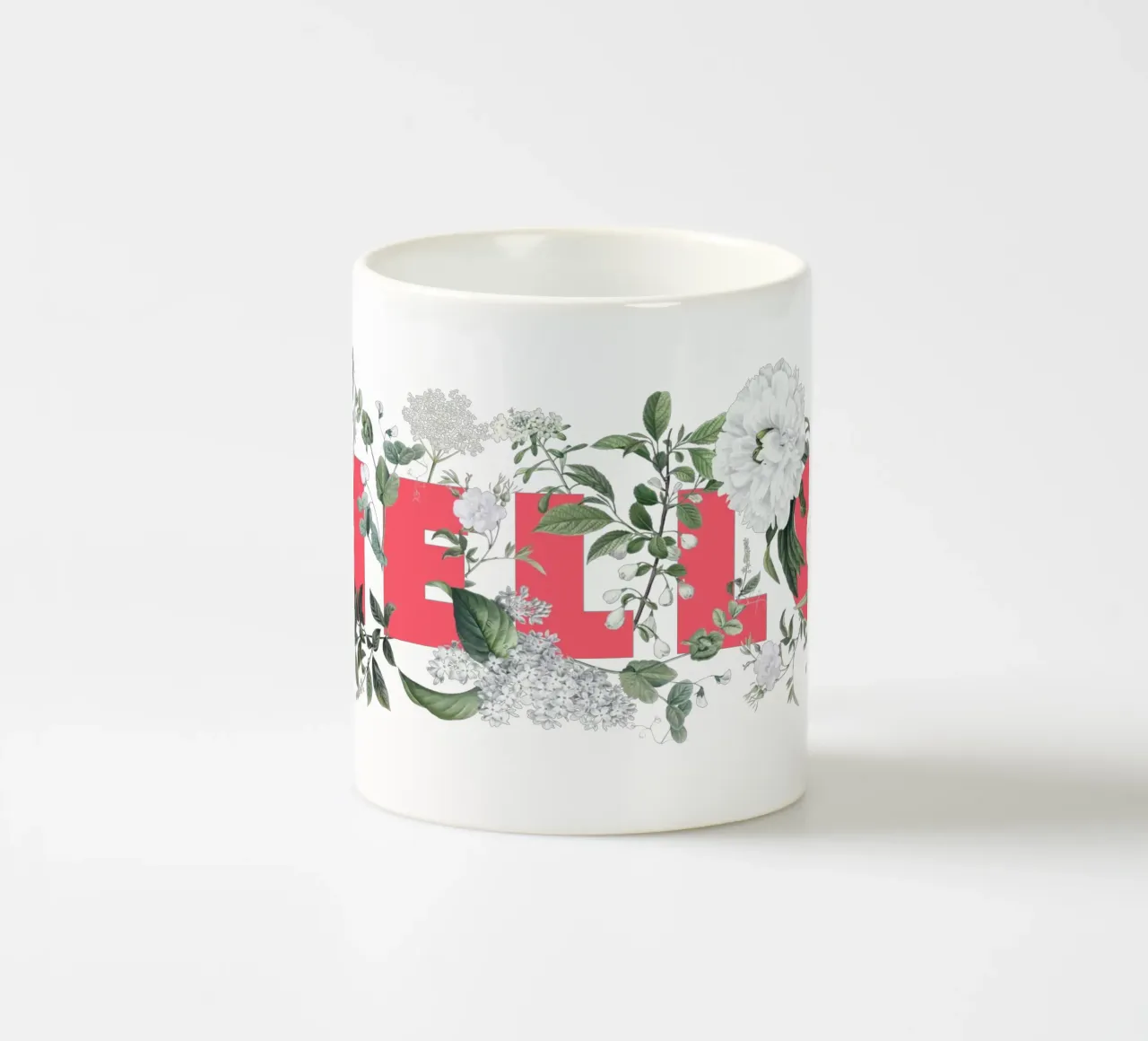 Ciao Fiori e Insetti Rosso Bianco tazza in ceramica da Studio Frances M