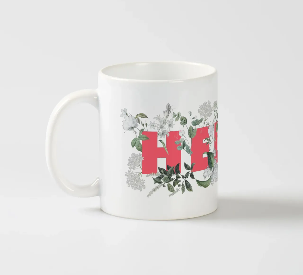 Ciao Fiori e Insetti Rosso Bianco tazza in ceramica da Studio Frances M
