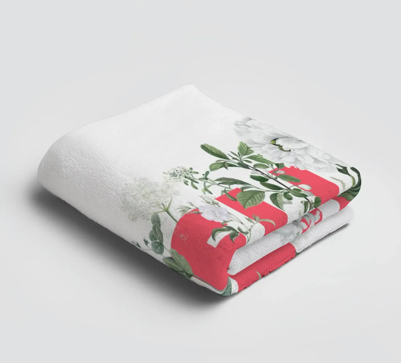 Ciao Fiori e Insetti Rosso Bianco asciugamano da bagno da Studio Frances M
