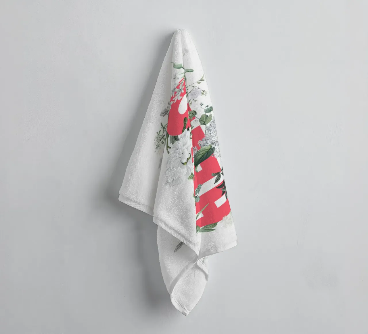 Ciao Fiori e Insetti Rosso Bianco asciugamano da bagno da Studio Frances M