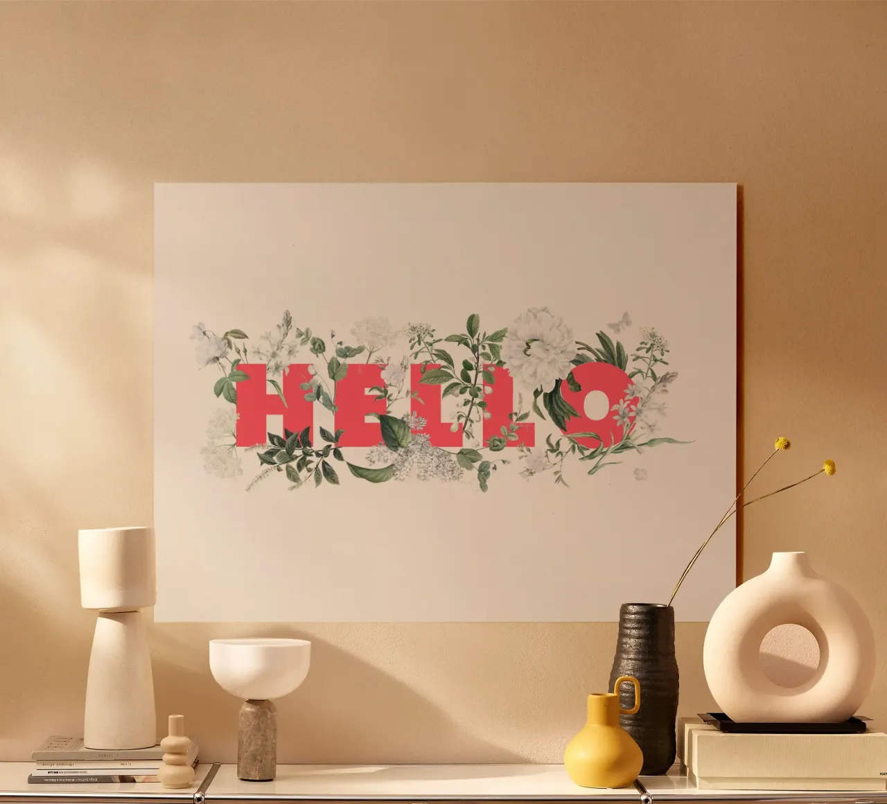 Ciao Fiori e Insetti Rosso Bianco plexiglass da Studio Frances M