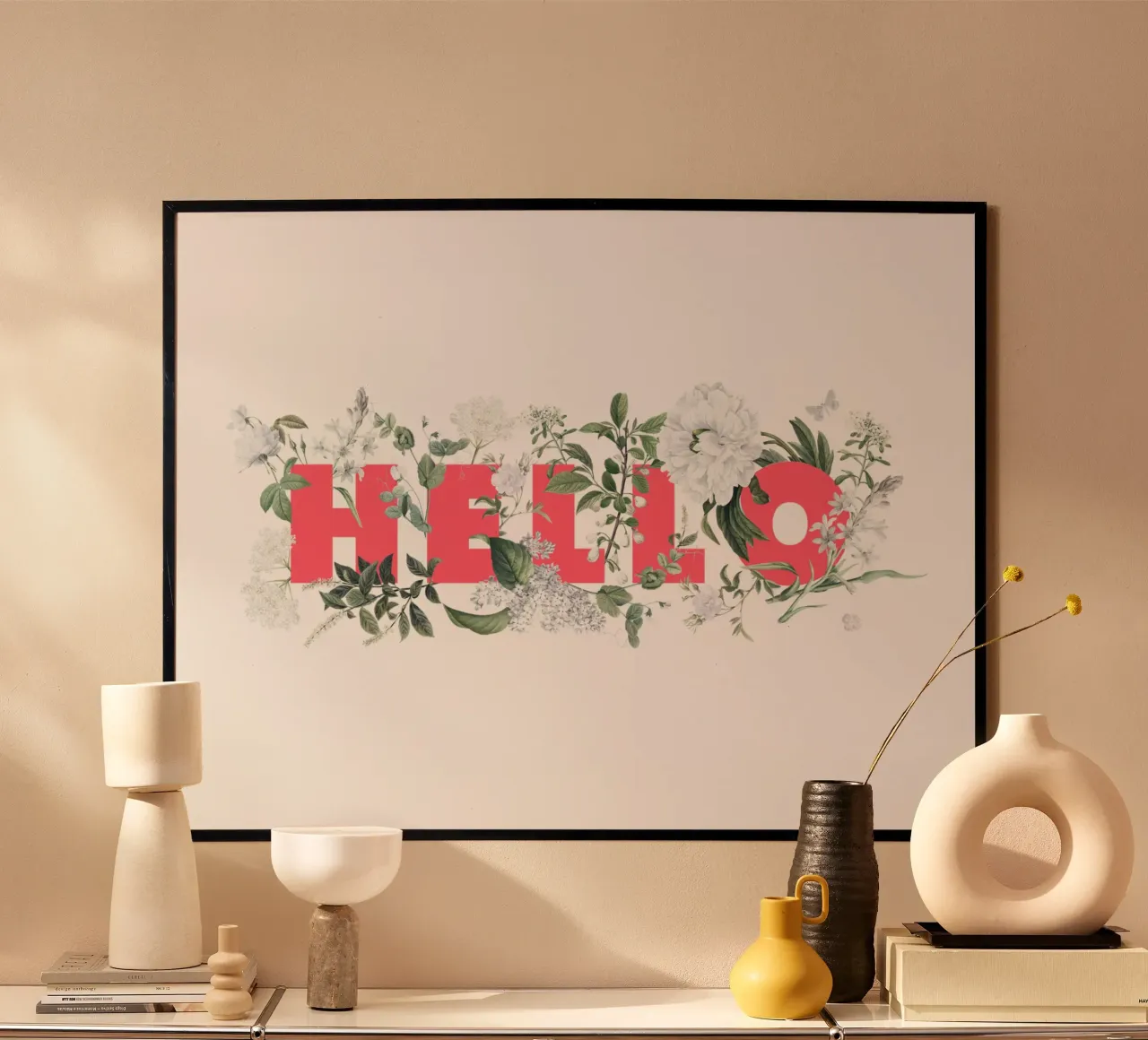 Ciao Fiori e Insetti Rosso Bianco carta hahnemühle da Studio Frances M