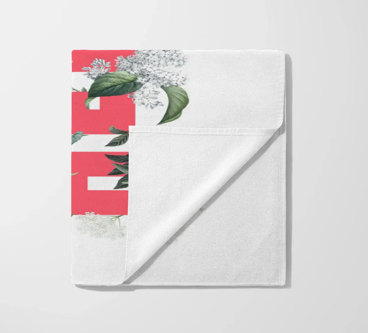 Ciao Fiori e Insetti Rosso Bianco telo mare da Studio Frances M