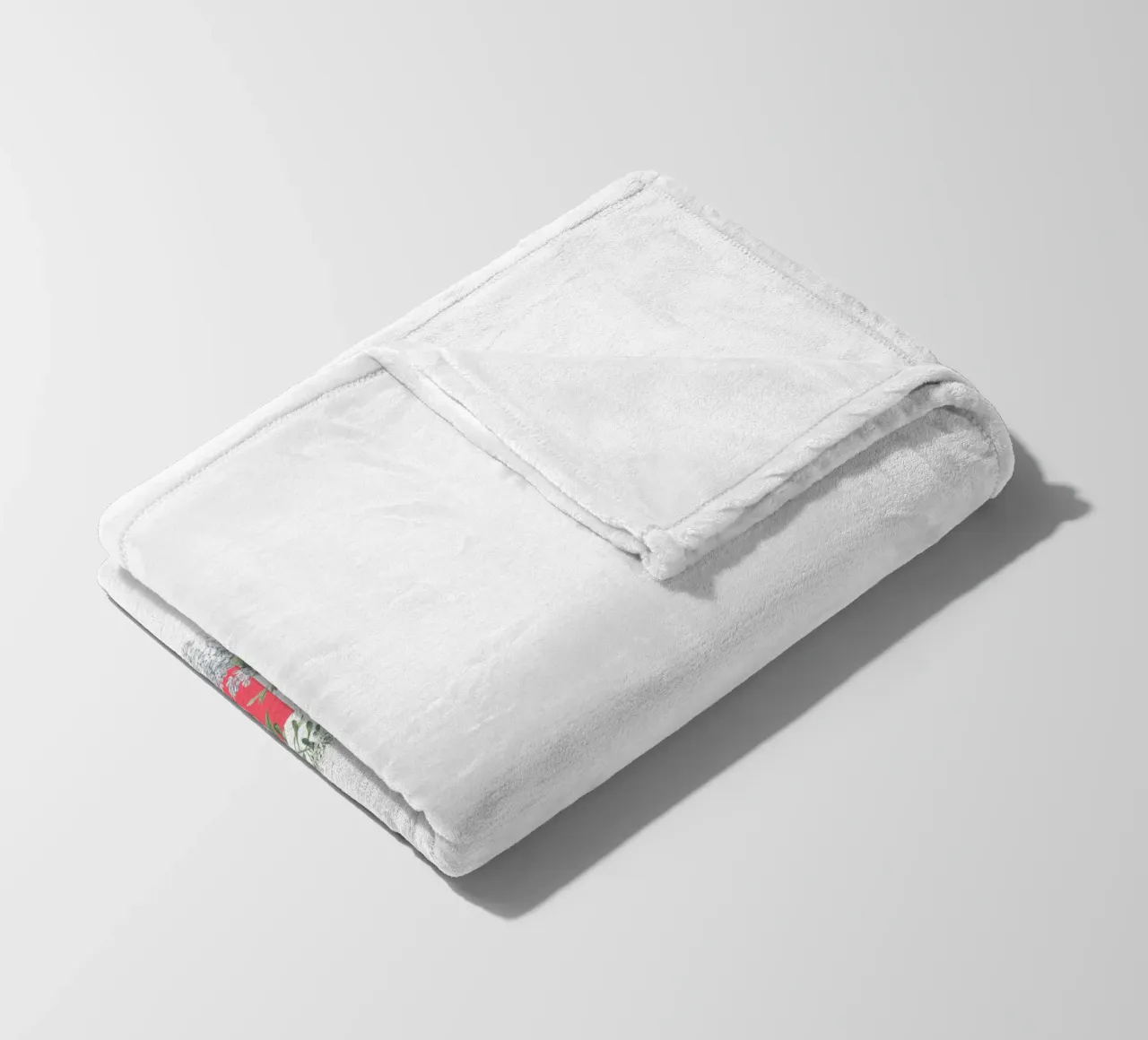 Ciao Fiori e Insetti Rosso Bianco coperta in pile da Studio Frances M