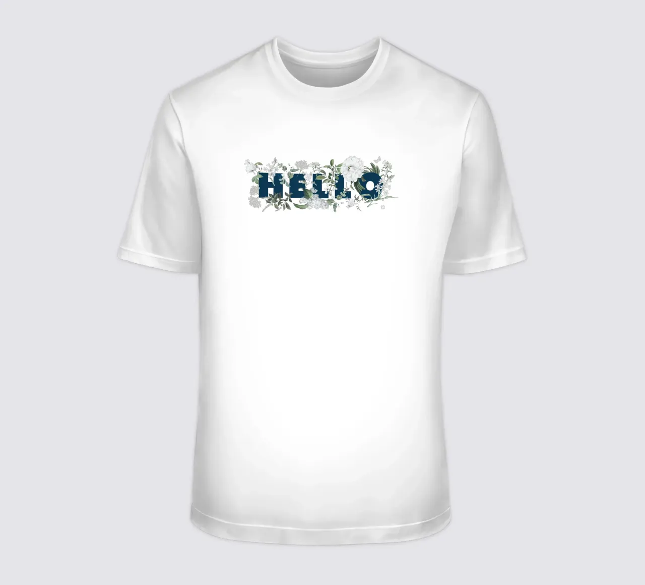 Ciao Fiori e Insetti Blu Bianco t-shirt da Studio Frances M