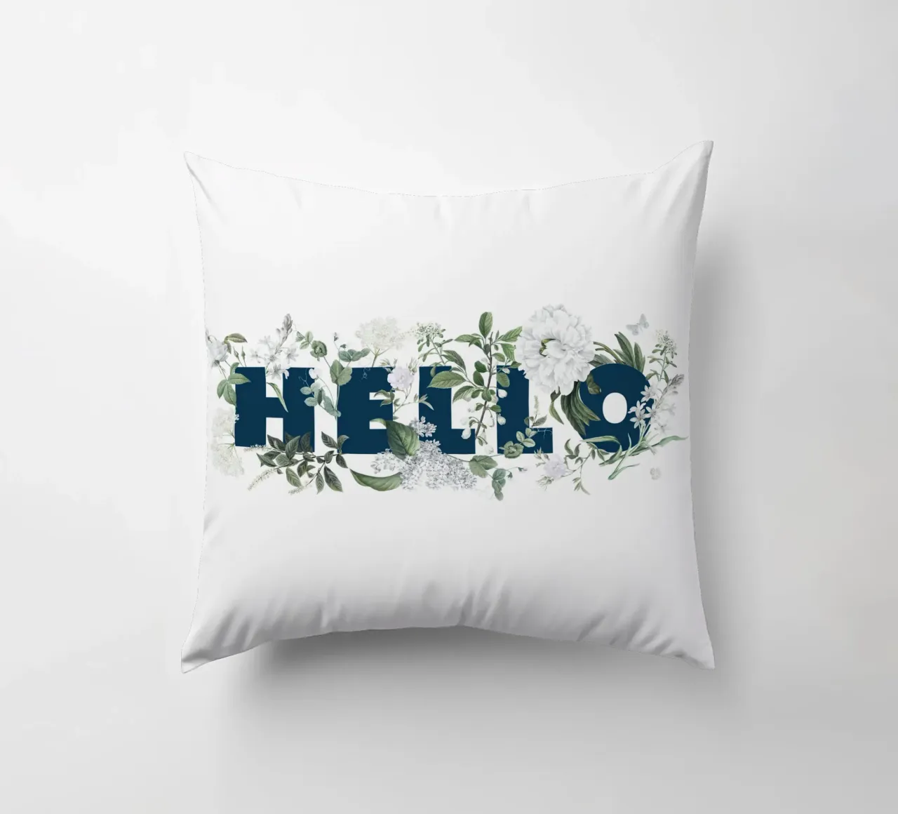 Ciao Fiori e Insetti Blu Bianco cuscino da Studio Frances M