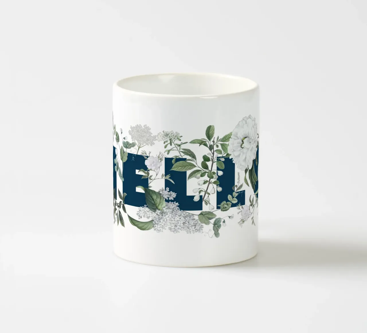Ciao Fiori e Insetti Blu Bianco tazza in ceramica da Studio Frances M