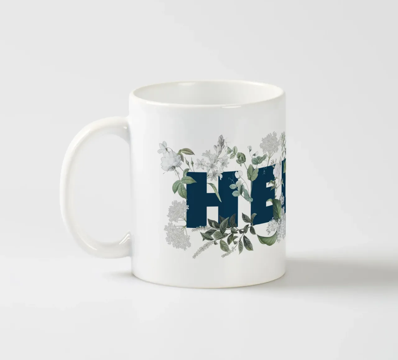 Ciao Fiori e Insetti Blu Bianco tazza in ceramica da Studio Frances M