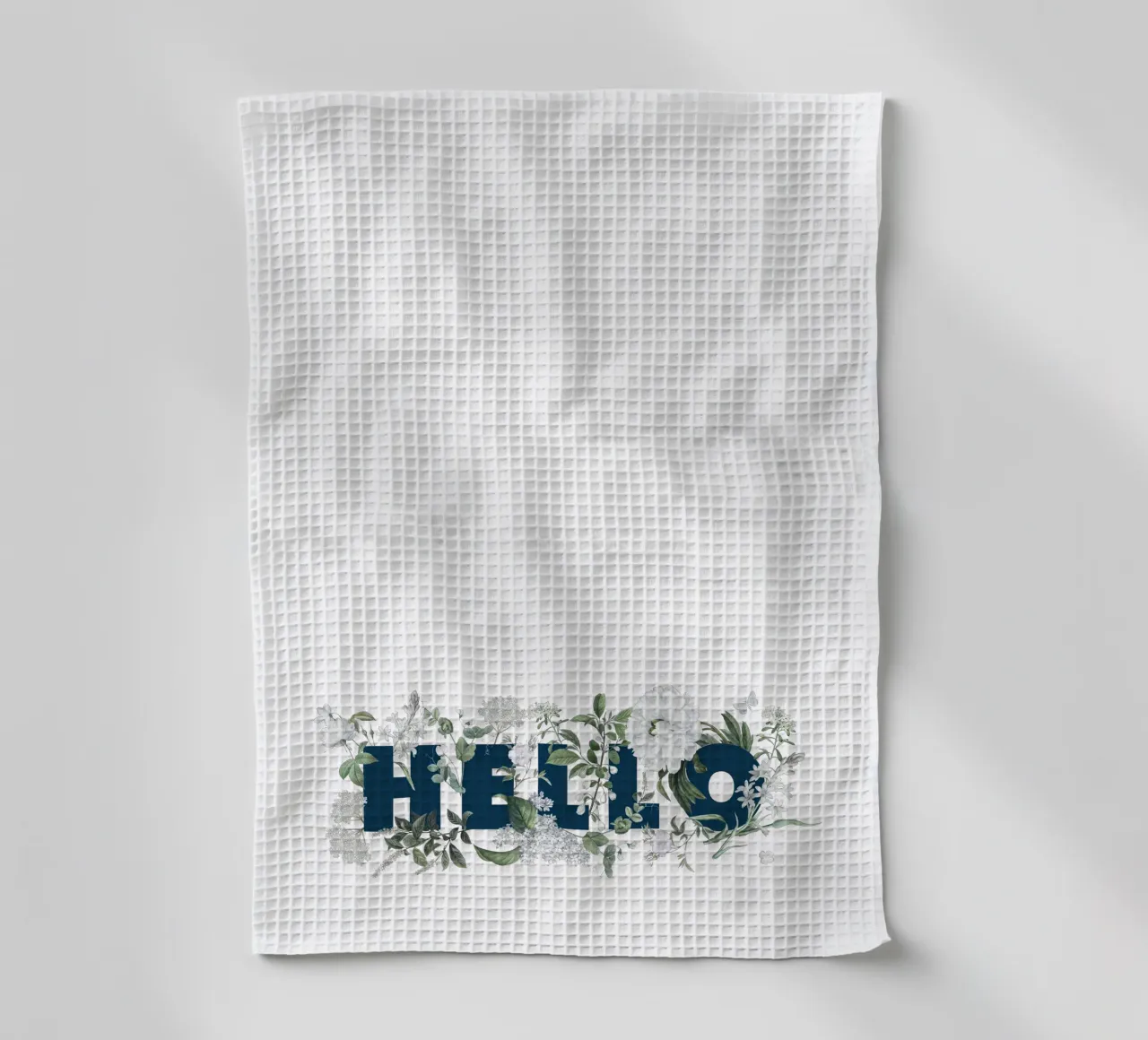 Ciao Fiori e Insetti Blu Bianco canovaccio da cucina da Studio Frances M