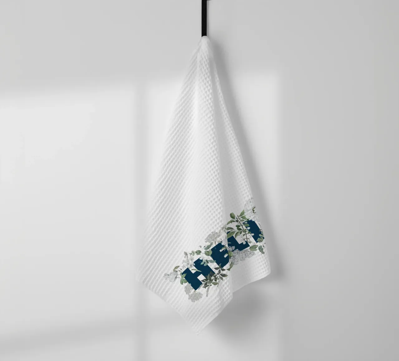 Ciao Fiori e Insetti Blu Bianco canovaccio da cucina da Studio Frances M