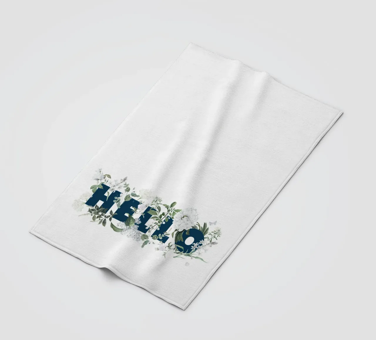 Ciao Fiori e Insetti Blu Bianco coperta in pile da Studio Frances M