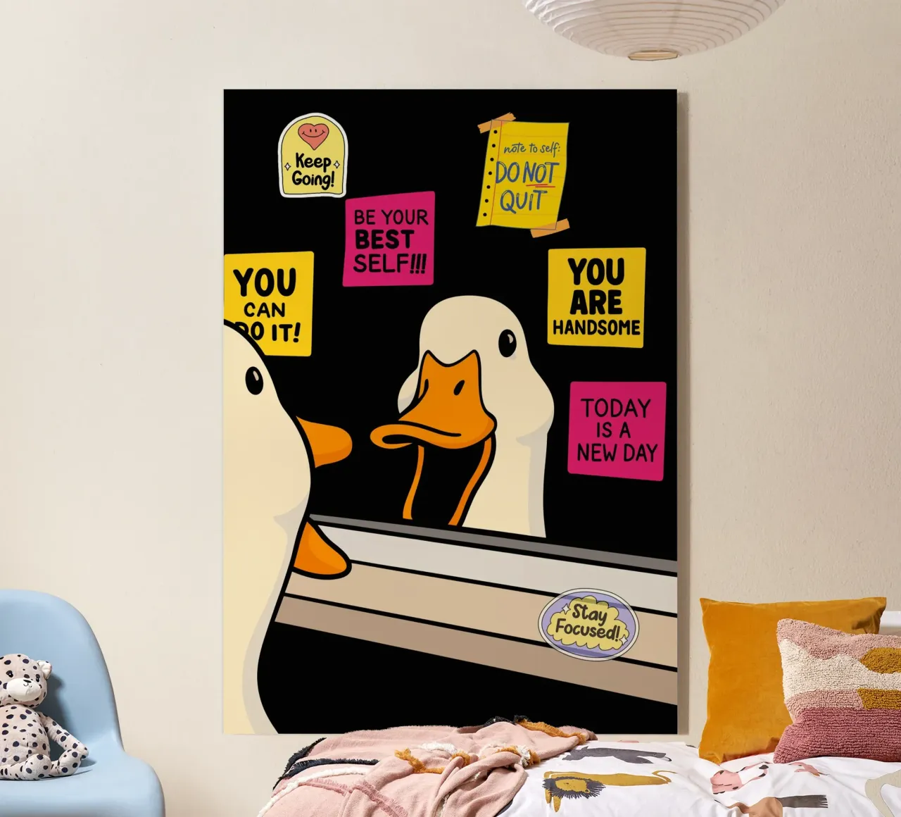 Motivational Duck Looking in Mirror plexiglass da ramosashop