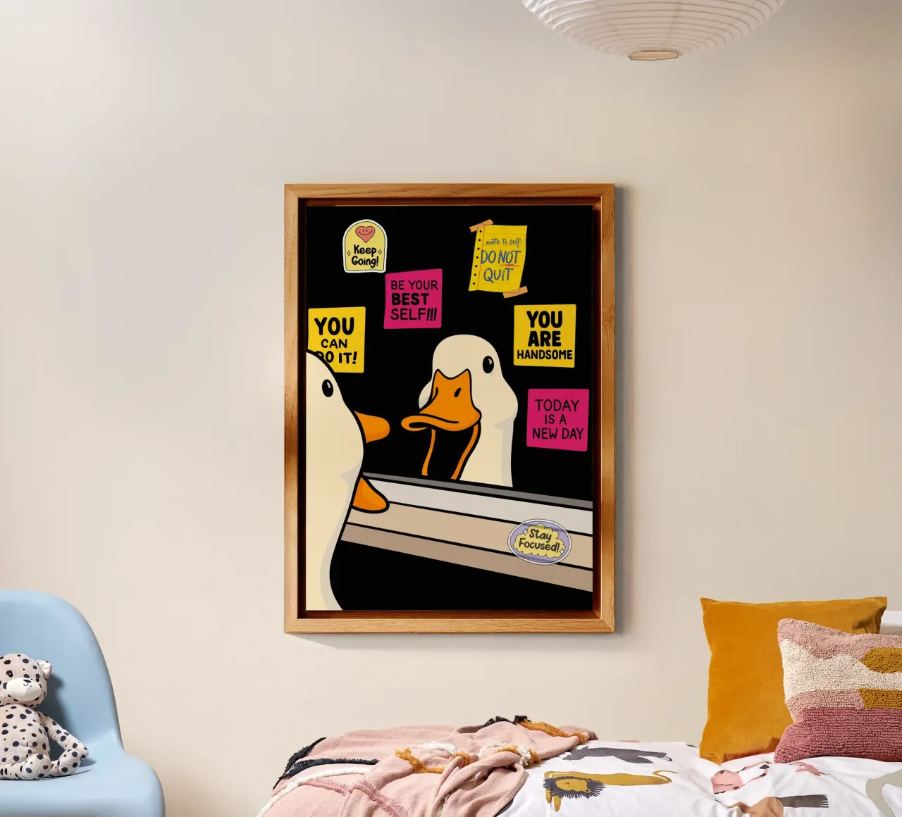 Motivational Duck Looking in Mirror alluminio dibond da ramosashop