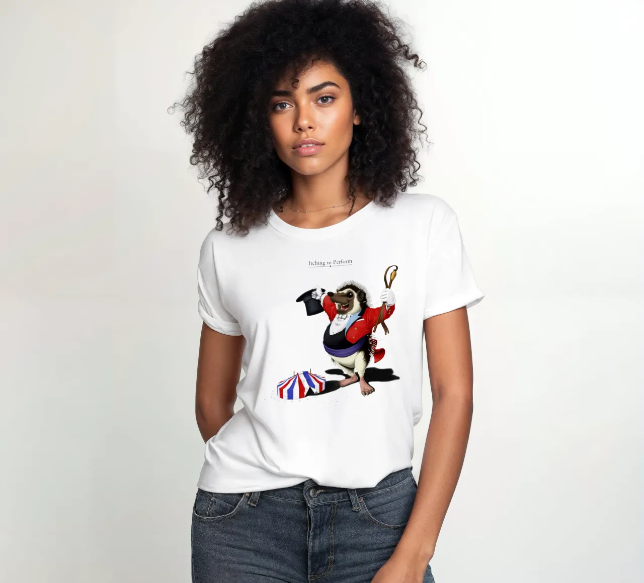 Itching to perform (Titled) t-shirt da donna da Rob Art | Illustration