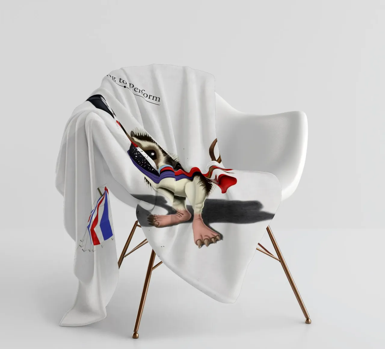 Itching to perform (Titled) coperta in pile da Rob Art | Illustration