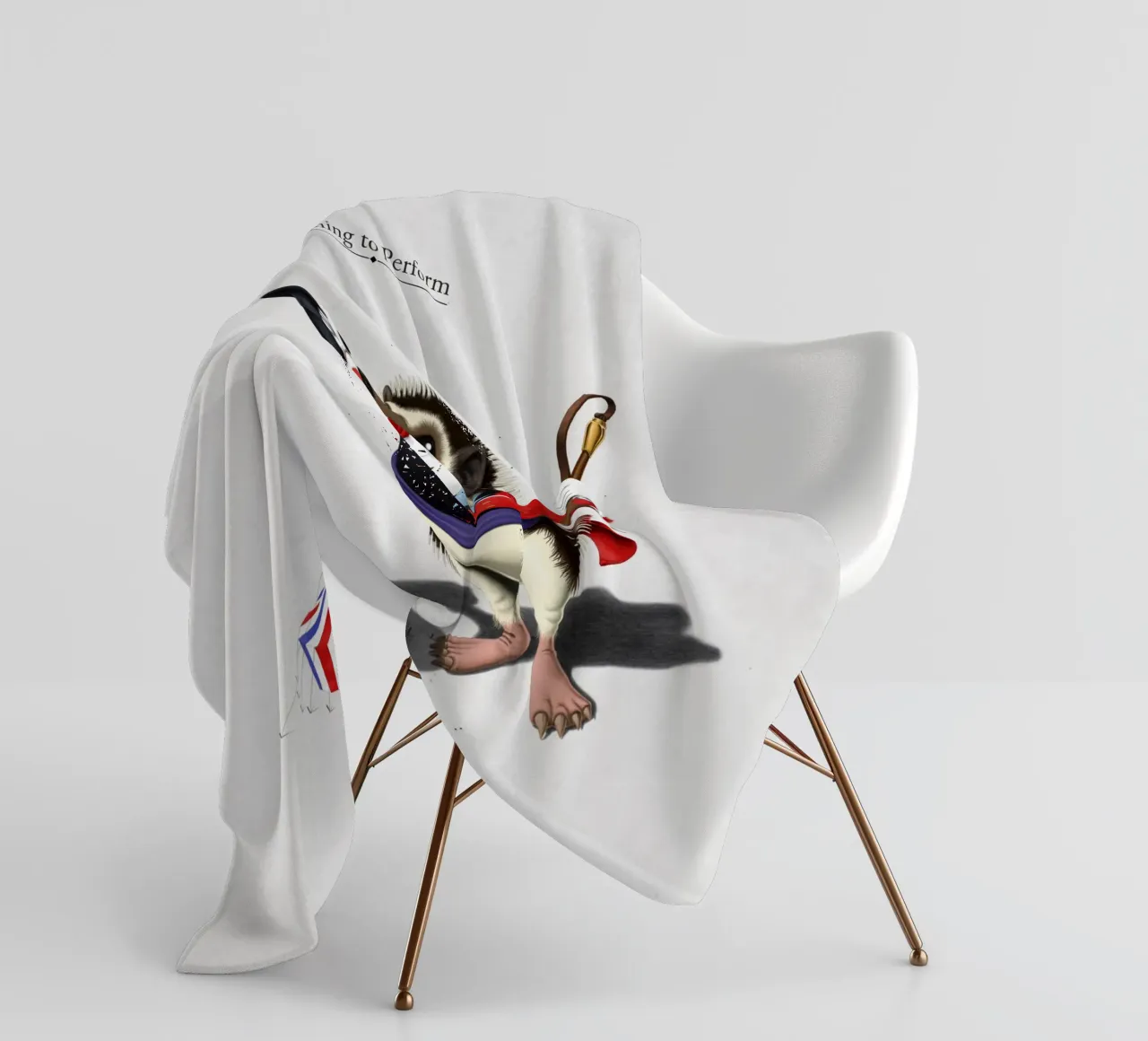 Itching to perform (Titled) coperta in pile da Rob Art | Illustration