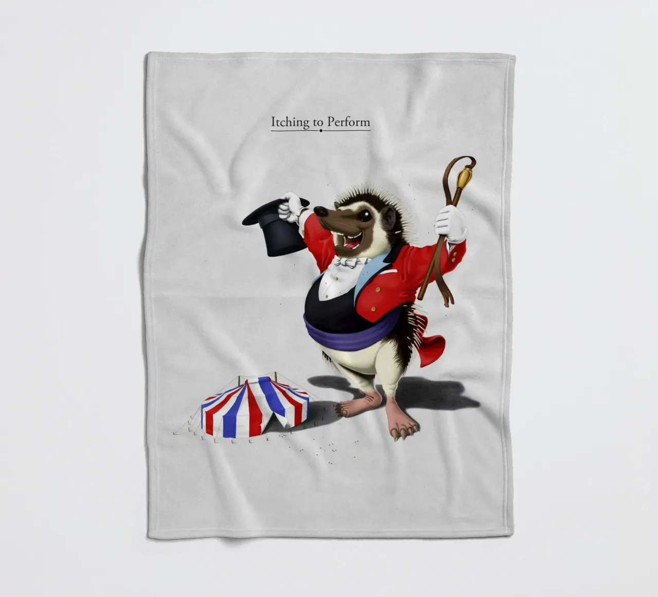 Itching to perform (Titled) coperta in pile da Rob Art | Illustration