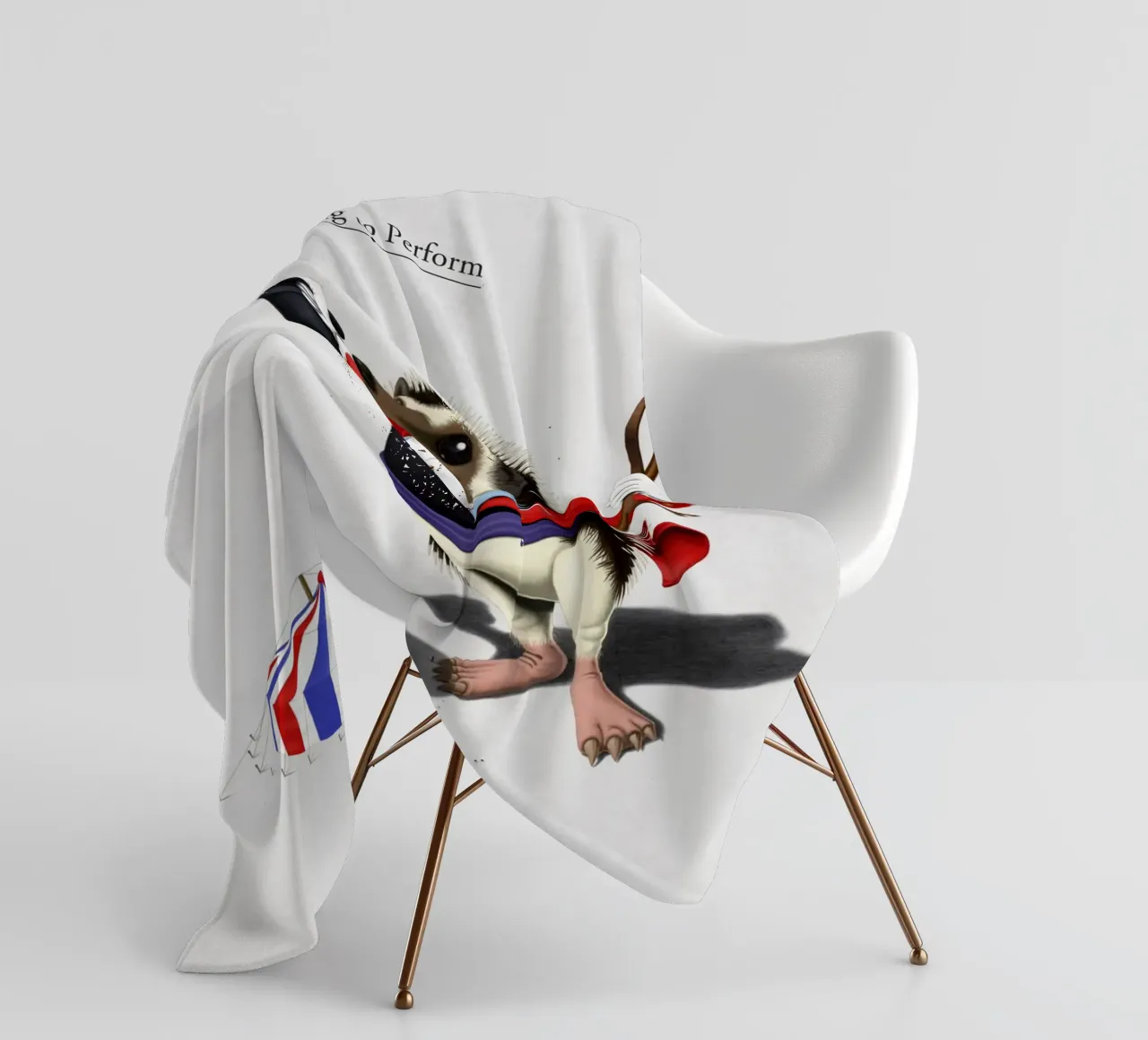 Itching to perform (Titled) coperta in pile da Rob Art | Illustration