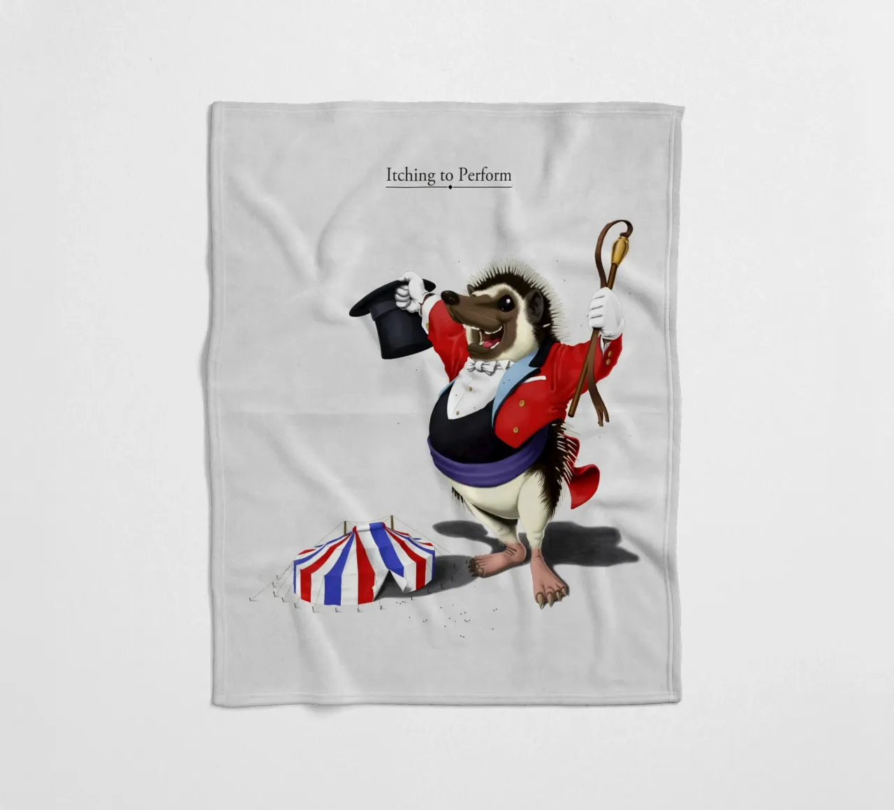 Itching to perform (Titled) coperta in pile da Rob Art | Illustration