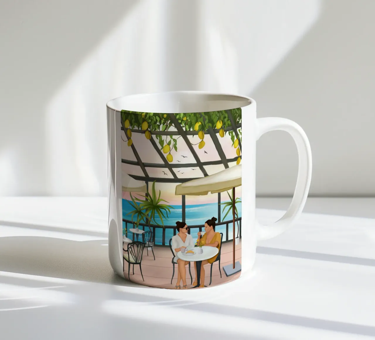 Beneath the Lemon Canopy tazza in ceramica da cityart