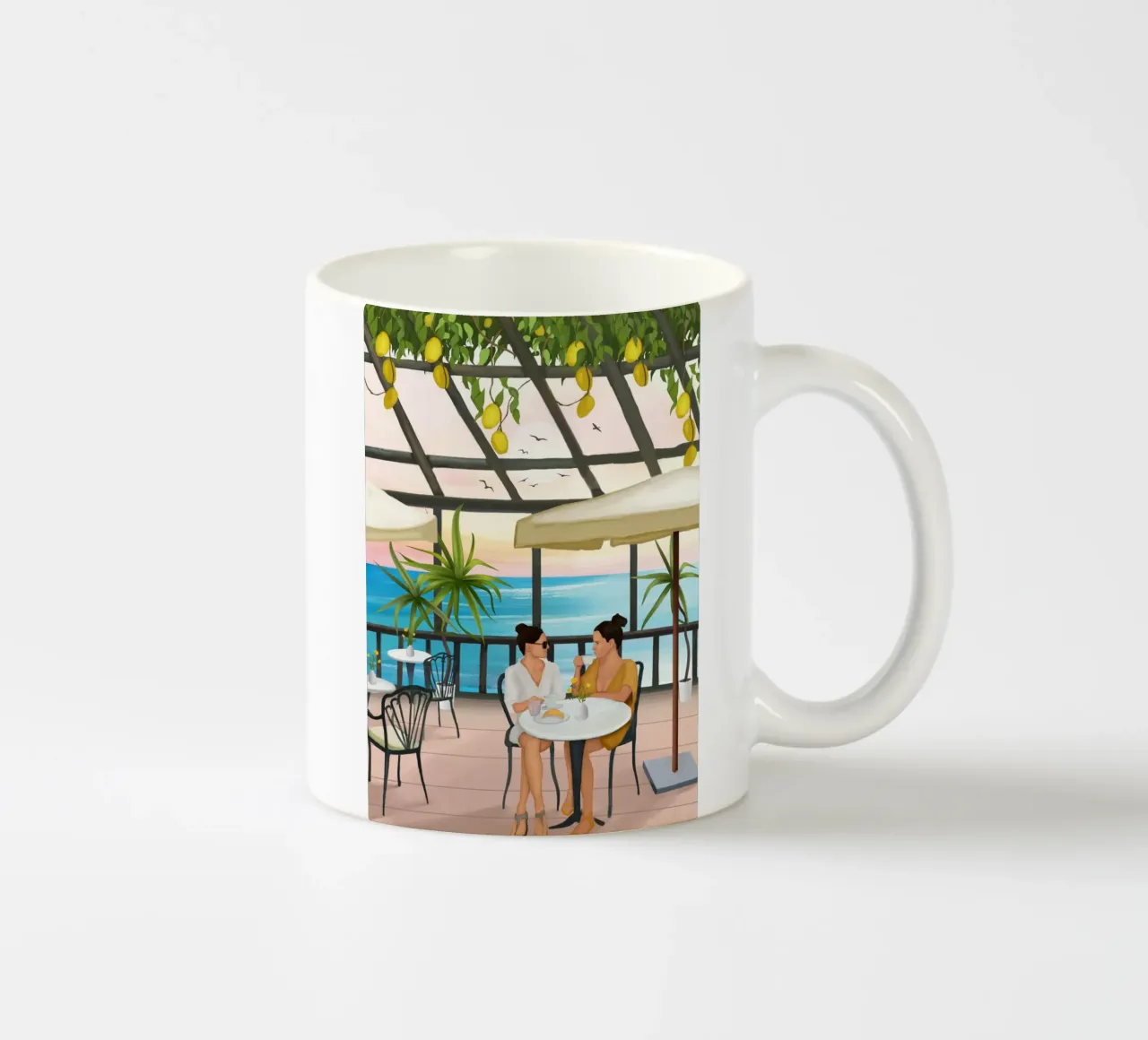 Beneath the Lemon Canopy tazza in ceramica da cityart