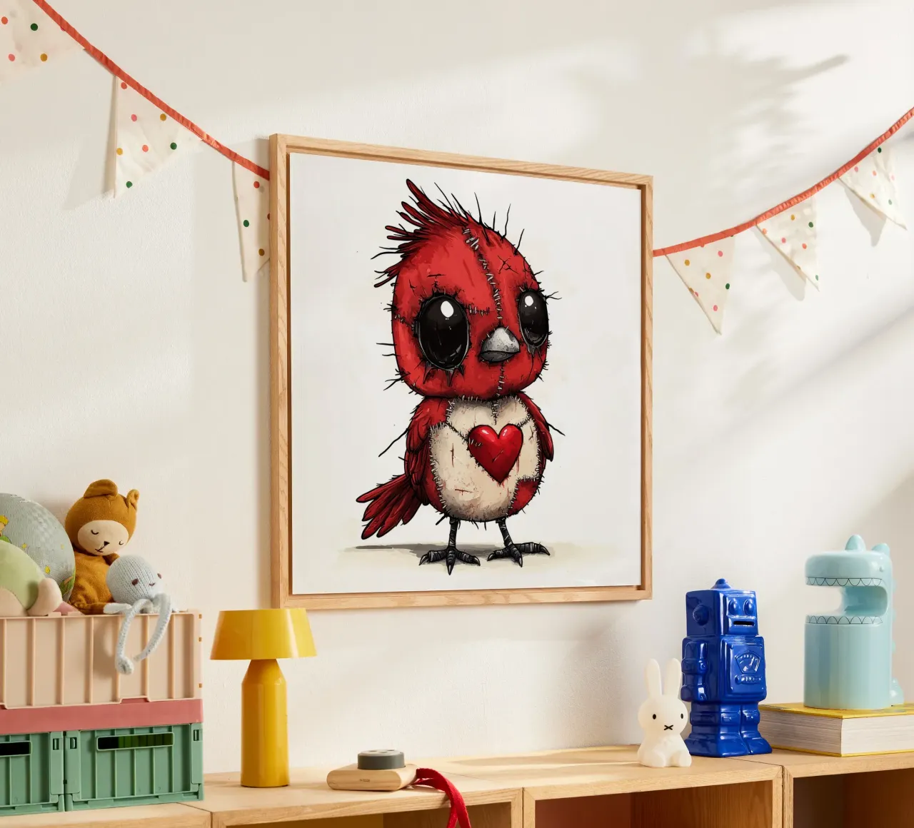 Cardinale Patchwork Cartoon plexiglass da Happy Littles