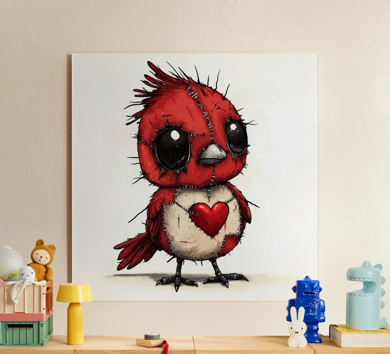 Cardinale Patchwork Cartoon plexiglass da Happy Littles