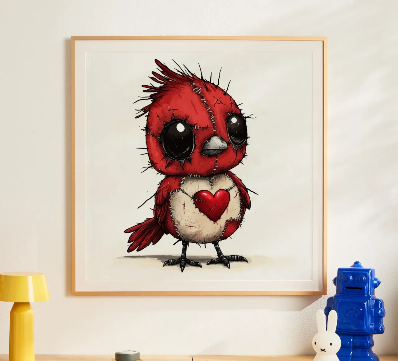 Cardinale Patchwork Cartoon poster da Happy Littles