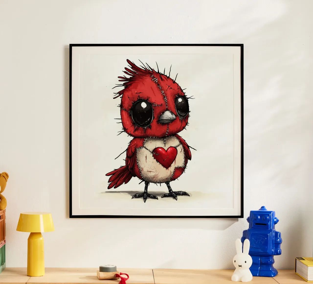 Cardinale Patchwork Cartoon poster da Happy Littles