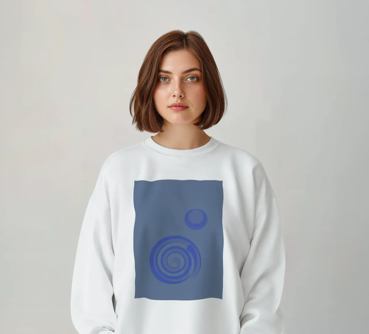 Abstract pattern with circles in blue and purple sweatshirt by Something for you